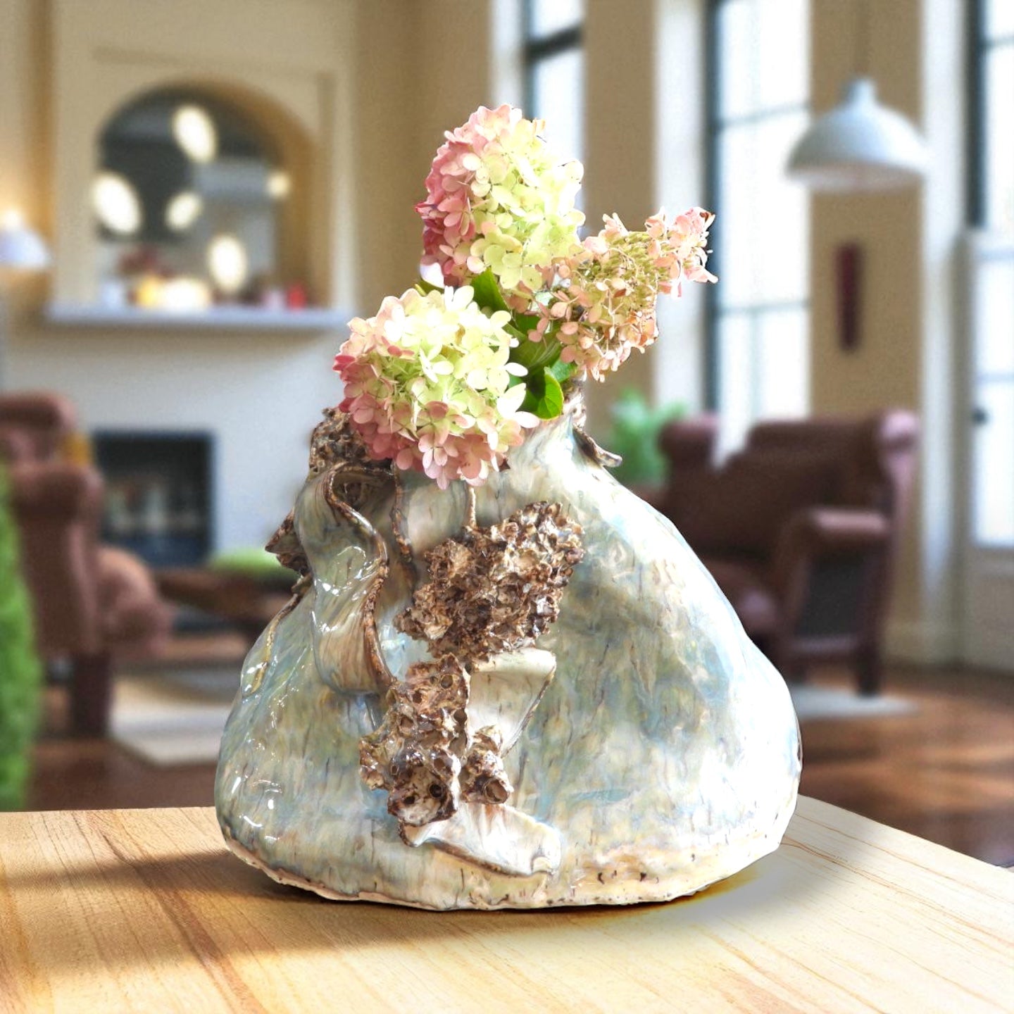 Burnt Offerings // Hydrangeas Sculptural Vase - 23 Pots
