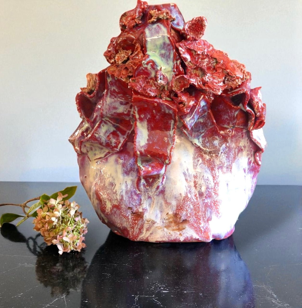 Burnt Offerings Roses Sculptural Vase // Unique Ceramic Art - 23 Pots