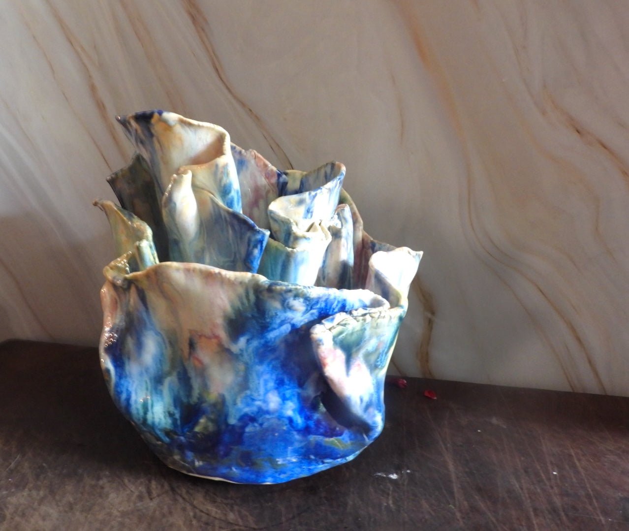 Coastal Tides Vase // Handmade Ceramic Vase // Blue Pottery Vase - 23 Pots