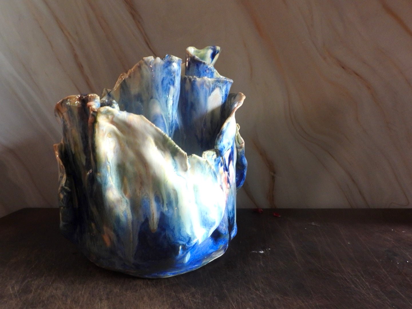 Coastal Tides Vase // Handmade Ceramic Vase // Blue Pottery Vase - 23 Pots