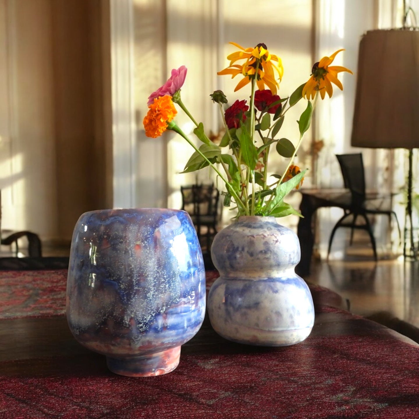Milky Way Vase // Handmade Ceramic Vase // Blue Flower Vase - 23 Pots