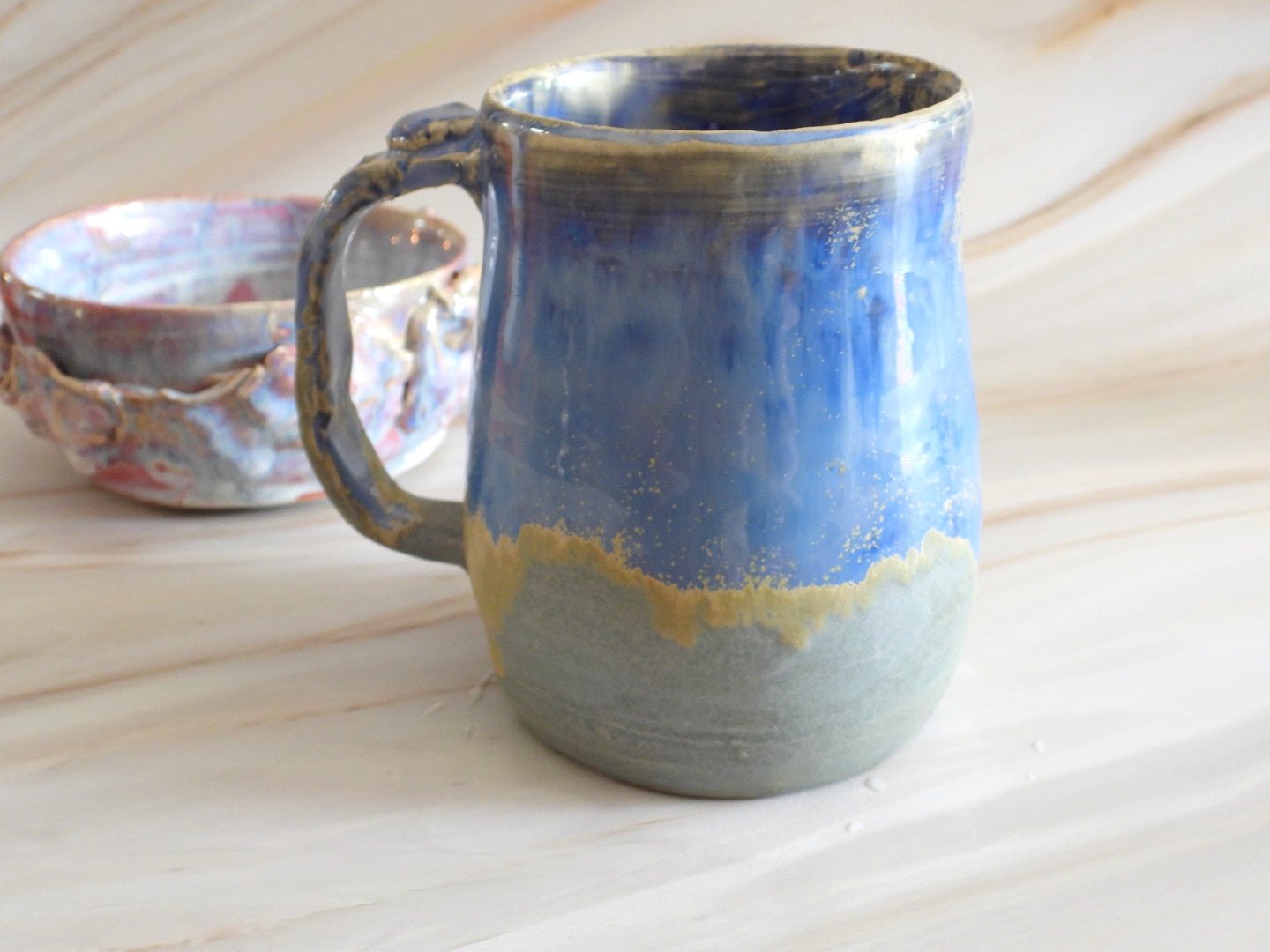 Mugs for Making Magic // Large Blue Handmade Ceramic Mug - 23 Pots