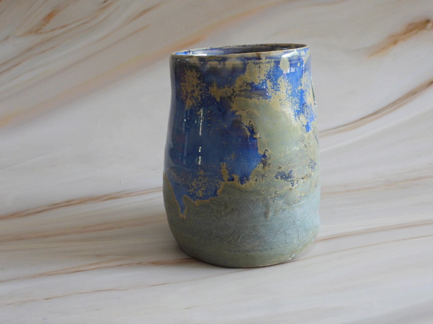 Mugs for Making Magic // Large Blue Handmade Ceramic Mug - 23 Pots