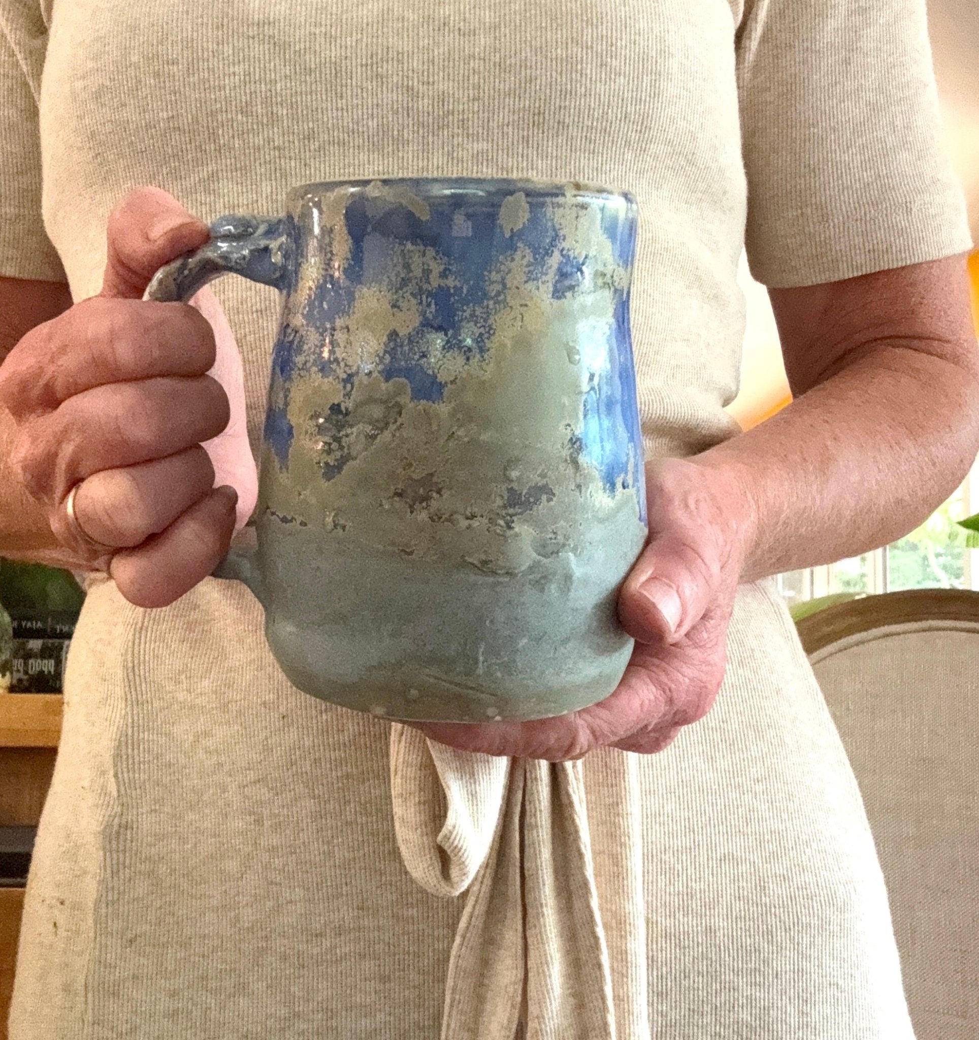 Mugs for Making Magic // Large Blue Handmade Ceramic Mug - 23 Pots