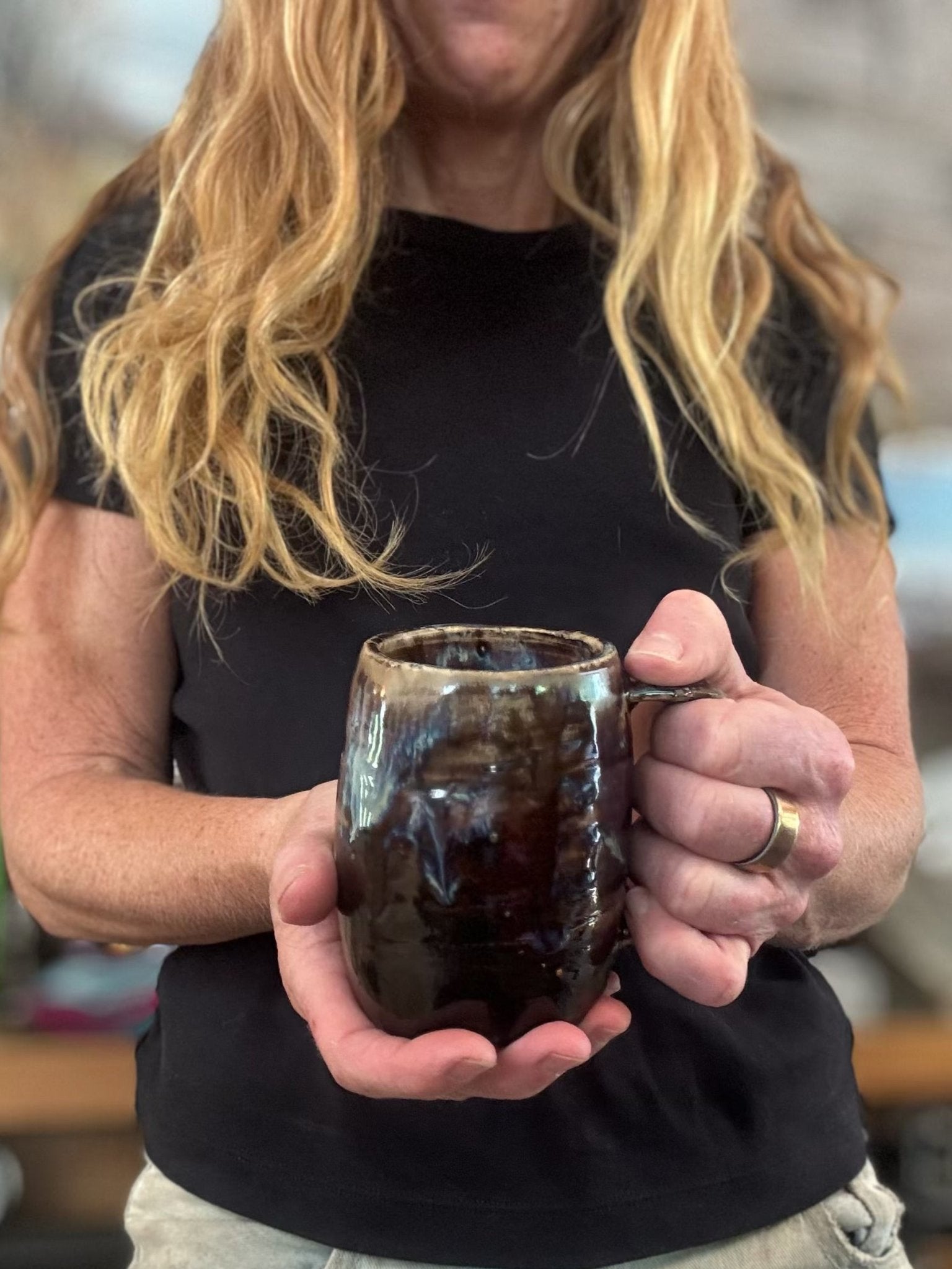 Mugs for Making Magic // Large Chocolate Handmade Ceramic Mug