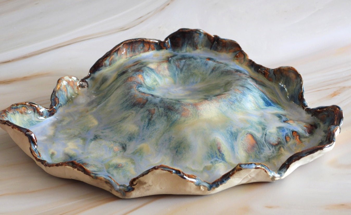 Organic Handmade Charcuterie Platter // Ceramic Serving Plate