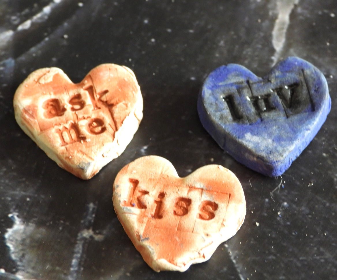 Pocket-Sized Love Notes // Pottery Sweethearts // Ceramic Love Notes