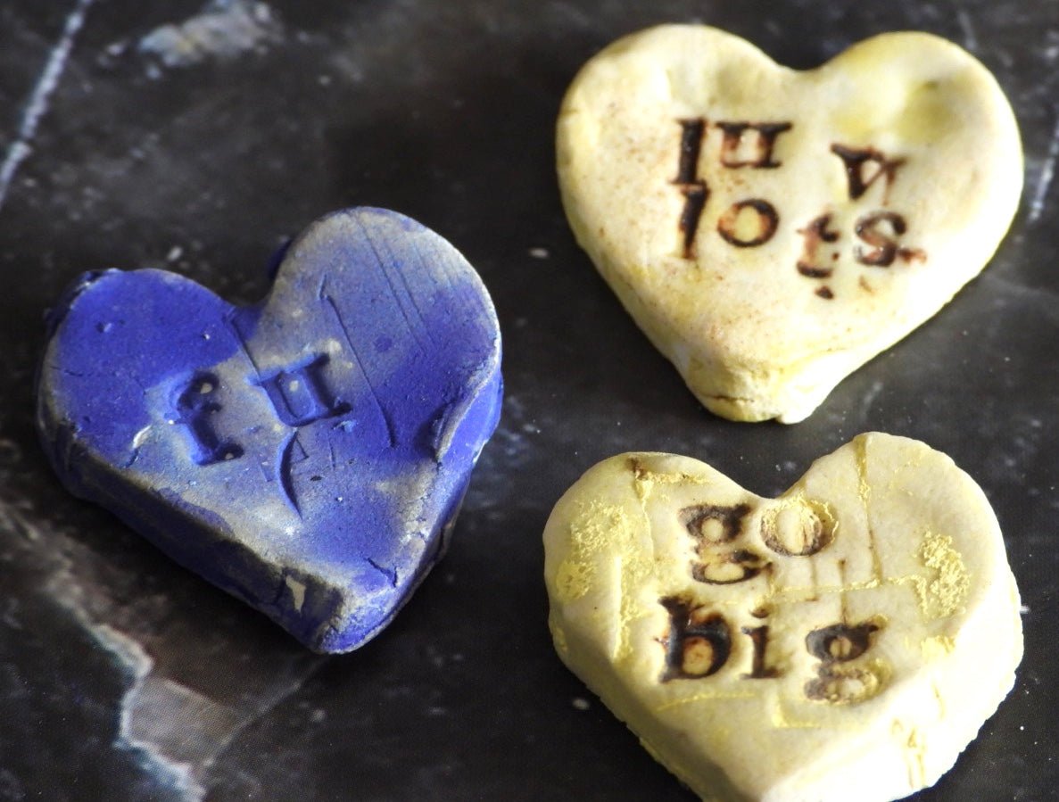 Pocket-Sized Love Notes // Pottery Sweethearts // Ceramic Love Notes