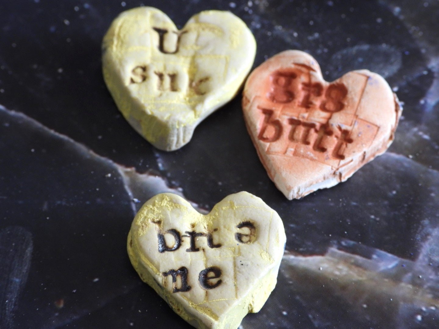 Pocket-Sized Love Notes // Pottery Sweethearts // Ceramic Love Notes