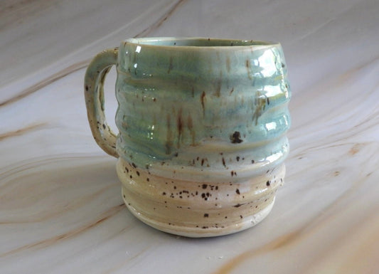 Sea Foam Sips Mug // Extra Large Handmade Mug - 23 Pots