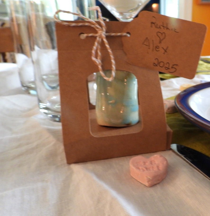 Stamped Ceramic Hearts // Wedding Favors - 23 Pots
