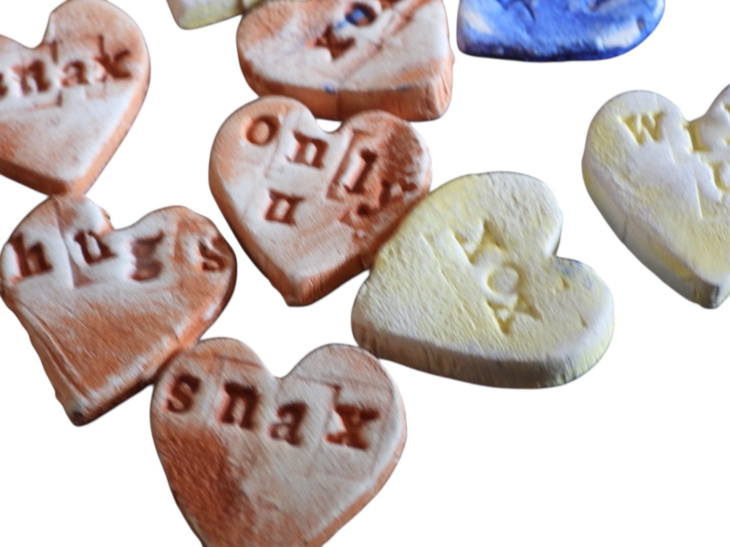 Stamped Ceramic Hearts // Wedding Favors - 23 Pots
