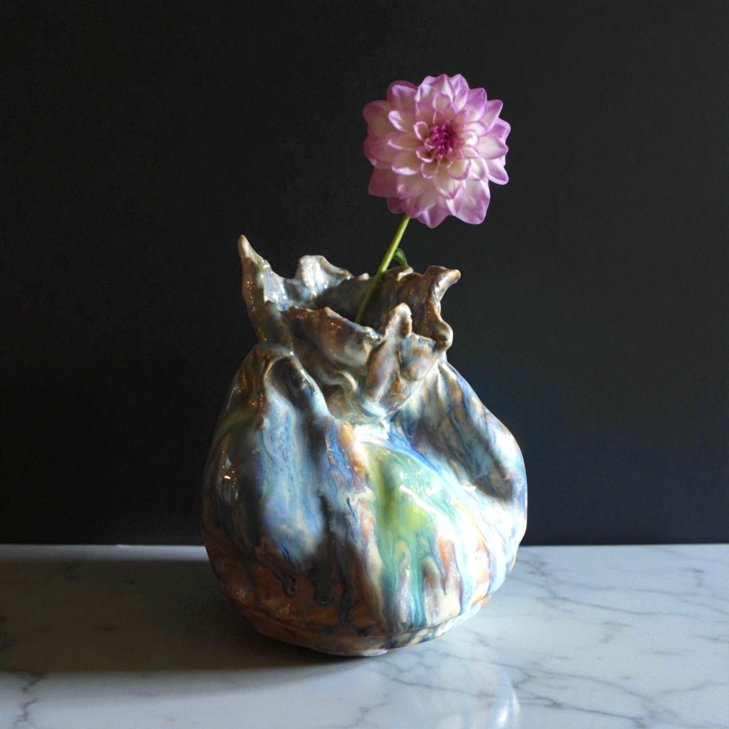 Tide pool Crumpled Vase - 23 Pots