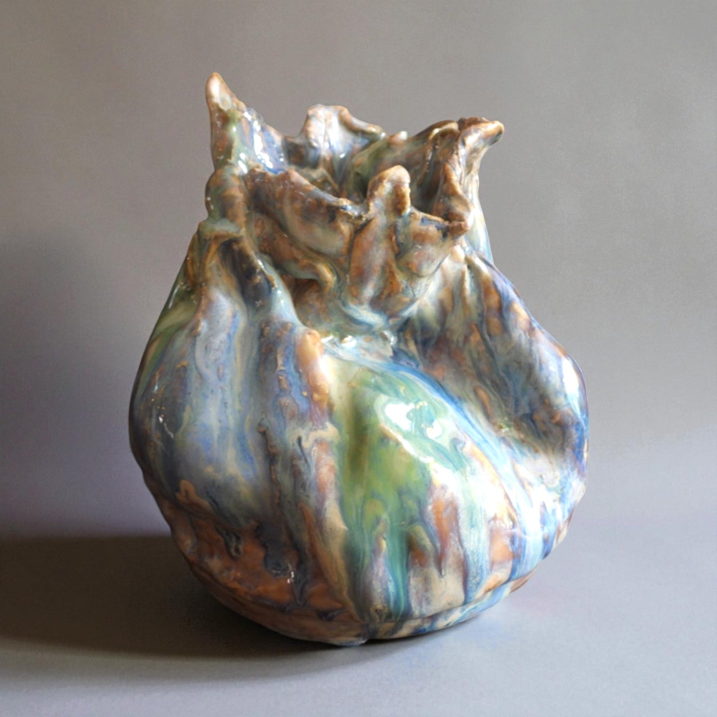 Tide pool Crumpled Vase - 23 Pots