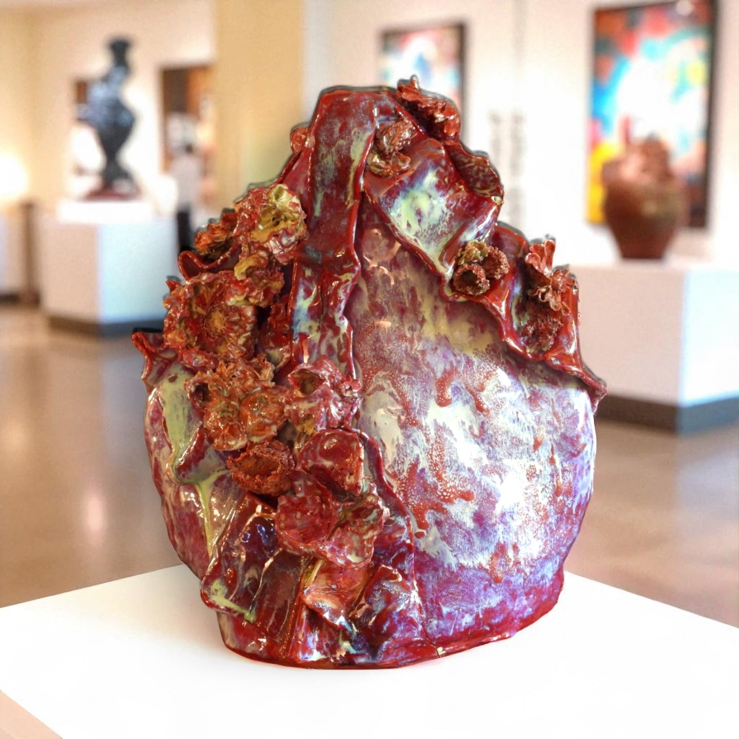 Burnt Offerings Roses Sculptural Vase // Unique Ceramic Art - 23 Pots