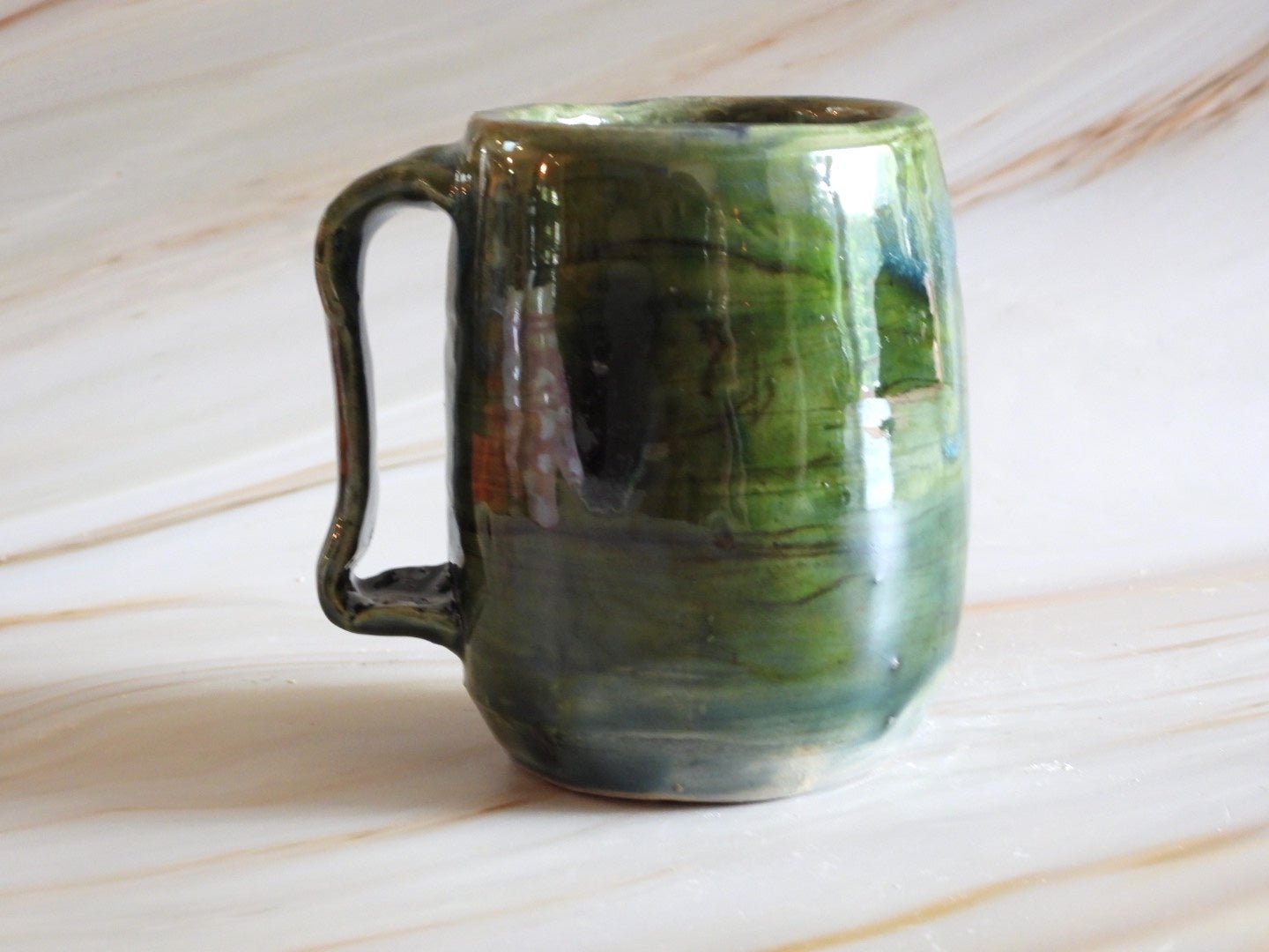 Mugs for Making Magic // Giant Green Handmade Ceramic Mug
