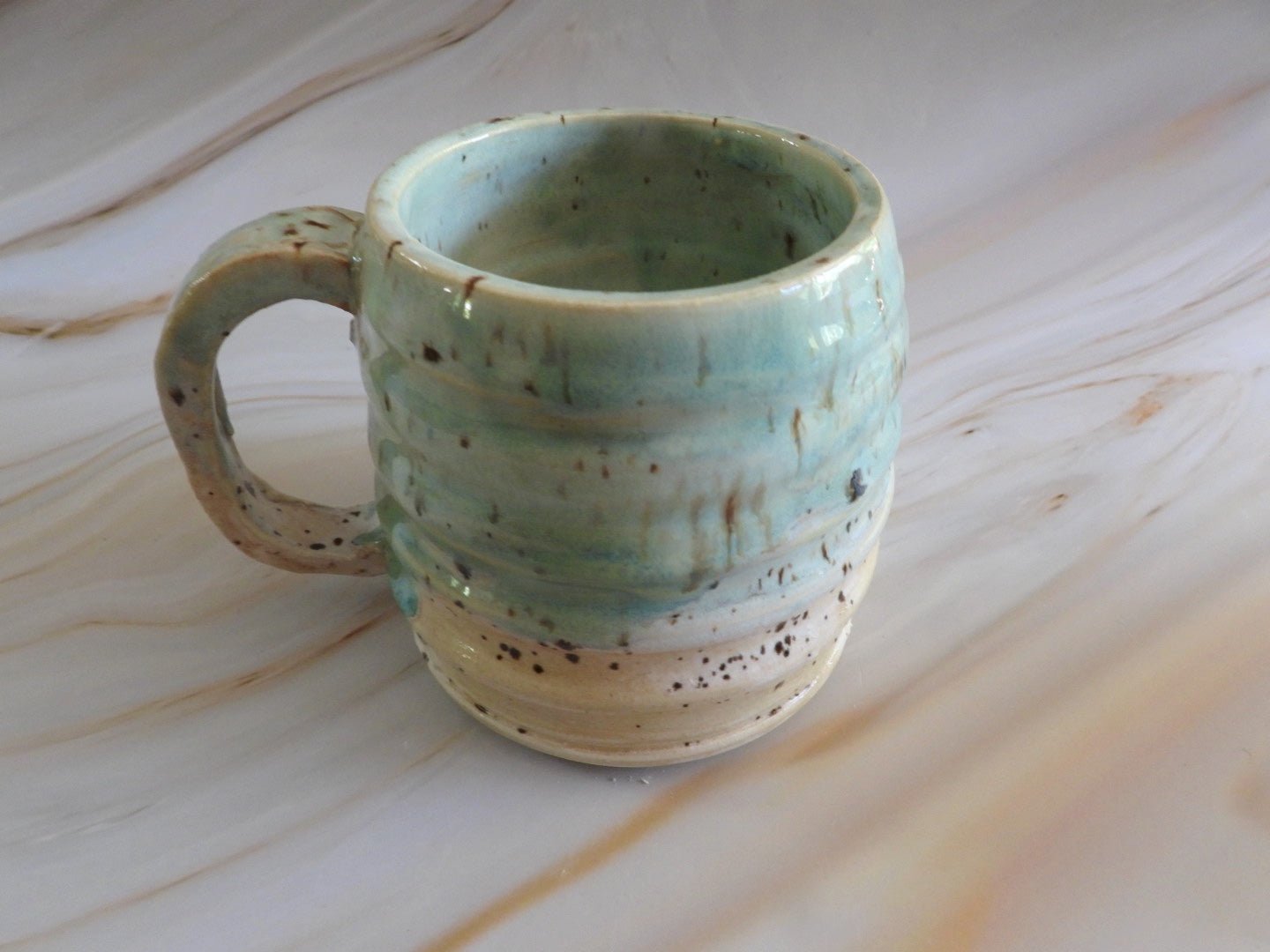 Sea Foam Sips Mug // Extra Large Handmade Mug - 23 Pots
