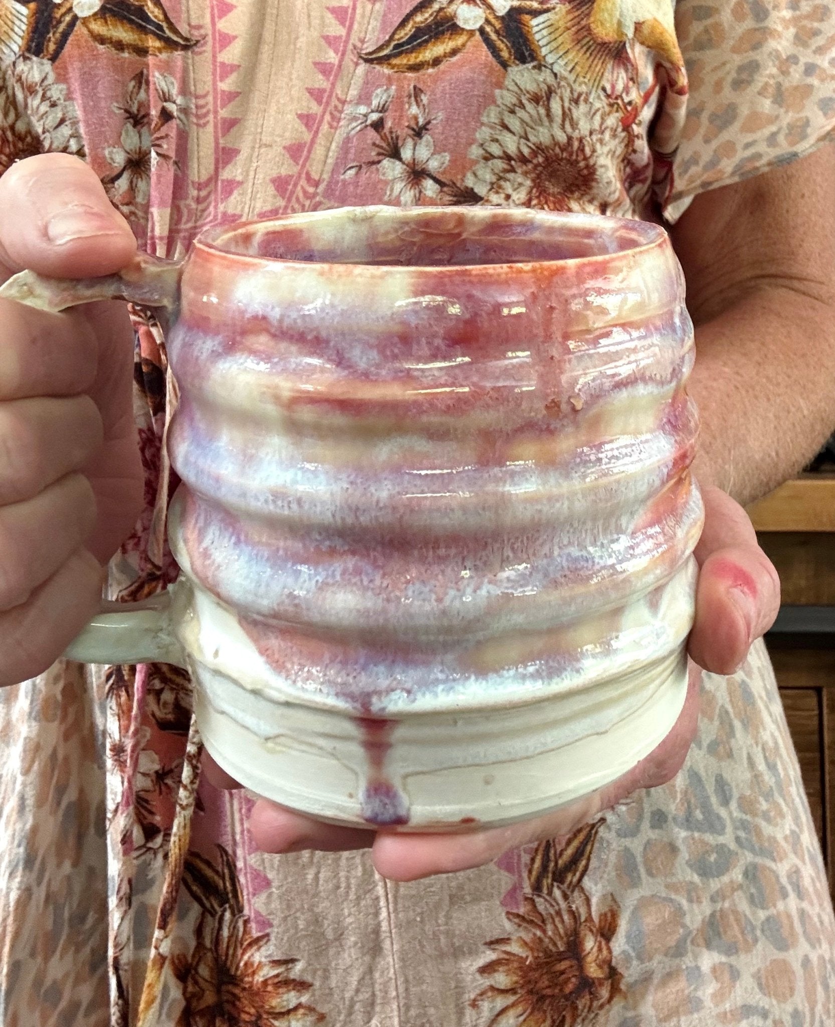 Strawberry Cream // Extra Large Handmade Mug - 23 Pots